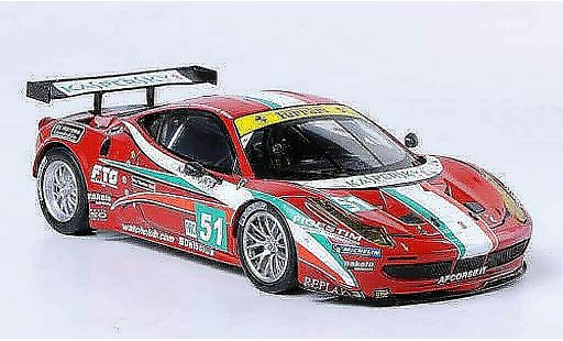 Ferrari 458 Italia GT2 1/43 Hot Wheels Elite No.51 AF Corse 24h Le Mans (Elite) 2011 modelauto