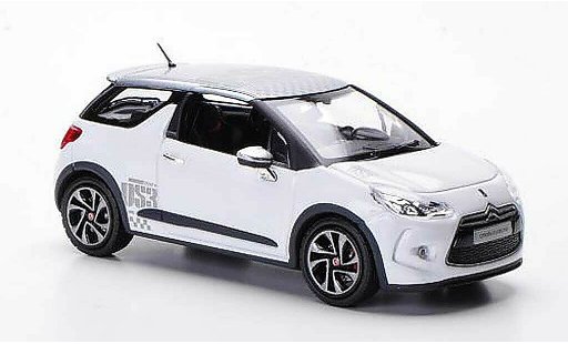 DS Automobiles DS3 Racing 1/43 Norev wit/grijs 2010 modelauto
