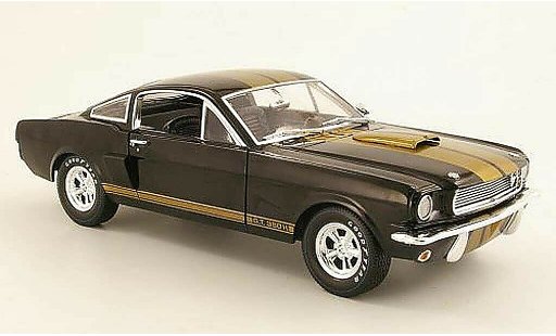 Shelby GT 350 1966 1/18 Shelby Collectibles H zwart/or modelauto
