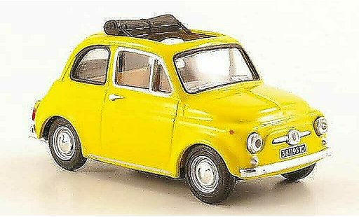 Fiat 500 F 1/43 Vitesse geel openes Rolldak 1965 modelauto
