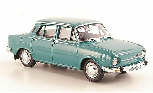 Skoda 110 Base 1/43 Abrex groenblauw 1969 modelauto