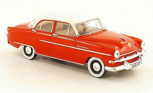 Opel Kapitan 1954 1/43 Starline rood/wit modelauto