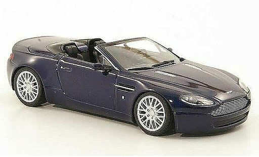 Aston Martin V8 roadster 1/43 Minichamps blauw Sondermodell MCW 2008 modelauto