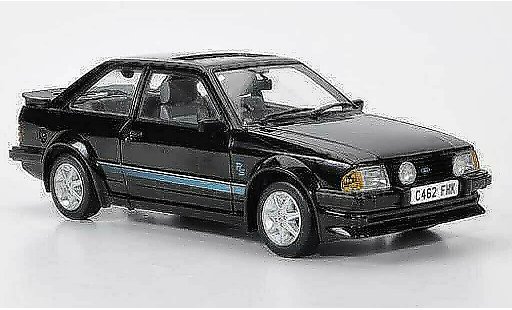 Ford Escort MK3 1/18 Sun Star Turbo zwart RHD 1984 modelauto