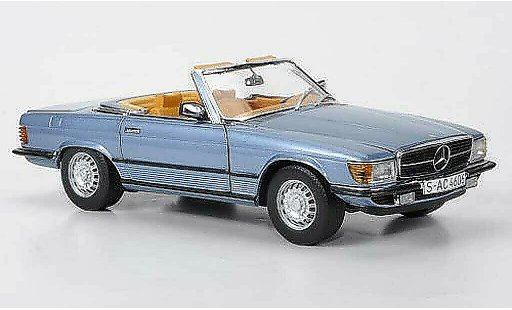 Mercedes 350 Base 1/18 Sun Star blauw 1977 modelauto