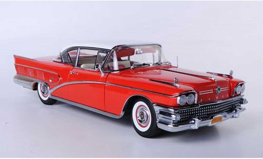 Buick Limited Coupe 1/18 Sun Star Hardtop rood/wit 1958 modelauto