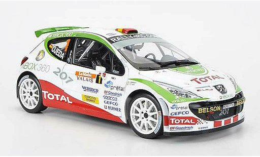 Peugeot 207 S2000 1/18 Sun Star No.1Total/XBOX 360 Rally Internatinal du Valais IRC 2007 E.G.Ojeda/J.Barrabes modelauto