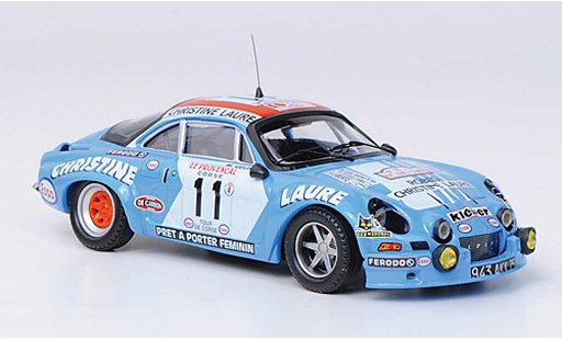 Alpine A110 rallye 1/43 Trofeu No.11 Christine Laure J.Henry / M.Gelin Tour de Corse 1975 modelauto