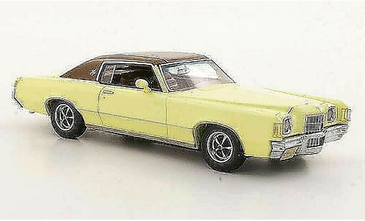 Pontiac Grand Prix Hardtop 1/43 Neo Coupe geel/bruin 1972 modelauto