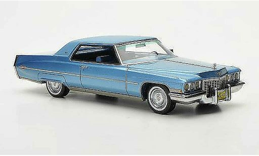 Cadillac Deville Coupe 1/43 Neo 1972 blauw/mat blauww modelauto