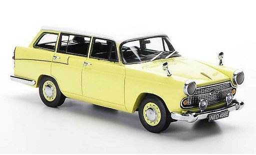 Austin Cambridge countryman 1/43 Neo Traveller geel/wit RHD 1966 modelauto
