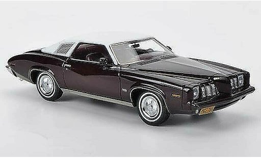 Pontiac Grand Am Base 1/43 Neo 2-portes Coupe rood/matwit 1973 modelauto