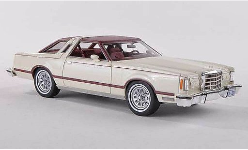Ford Thunderbird 1977-1979 1/43 Neo wit/zwart-rood modelauto