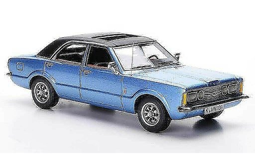 Ford Taunus TC1 1/43 Neo GXL blauw/matzwart 4-Turer modelauto