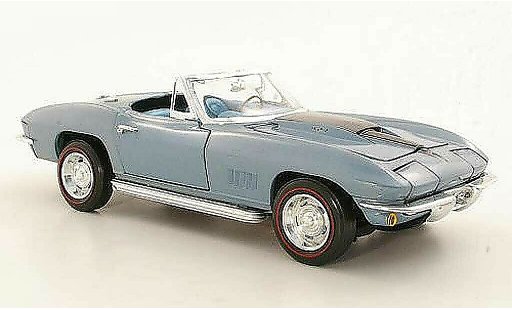 Chevrolet Corvette Convertible 1/18 Ertl C2 Cabriolet (C2) grijs metallic blauw/zwart 1967 modelauto