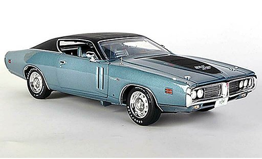 Dodge Charger 1971 1/18 Ertl R/T 426 blauwgrijs/matzwart modelauto