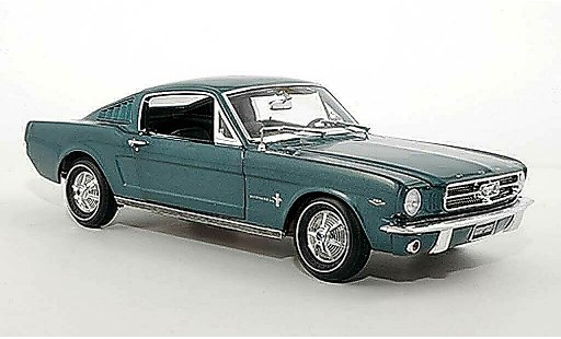Ford Mustang Fastback 1/18 Ertl 2+2 blauw modelauto