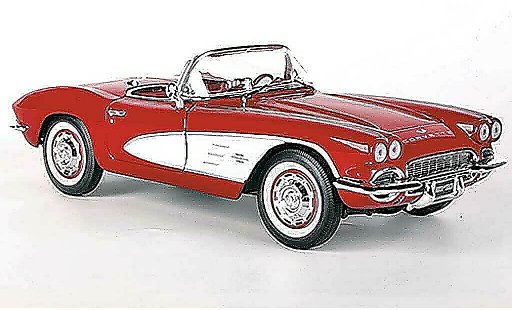 Chevrolet Corvette Convertible 1/18 Ertl C1 (C1) rood/wit modelauto