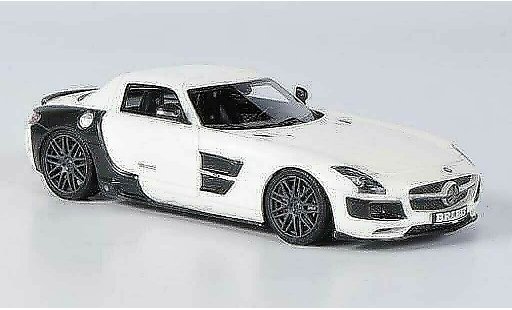 Mercedes 700 Biturbo 1/43 Schuco Brabus wit/zwart modelauto