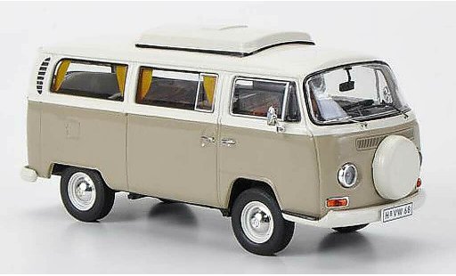 Volkswagen T2 A 1/43 Premium ClassiXXs Camping beige/wit modelauto