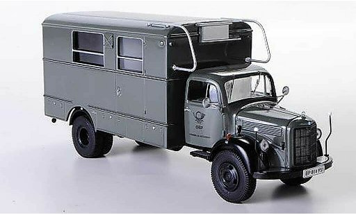 Mercedes L3500 Base 1/43 Premium ClassiXXs Fenster-Koffer Fernmeldenotdienst grijs modelauto