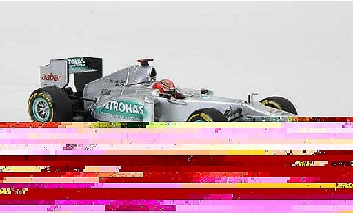 Mercedes F1 2012 1/43 Minichamps AMG Petronas Team No.7 M.Schumacher Prasentationsfahrzeug modelauto