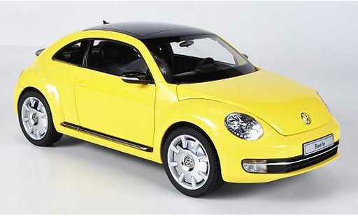 Volkswagen Beetle Base 1/18 Kyosho Coupe geel modelauto