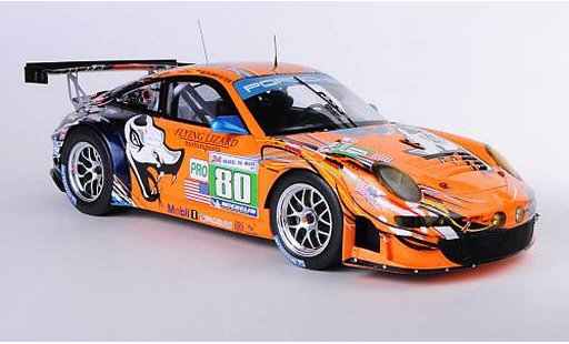 Porsche 911 GT3 RSR 1/18 Spark 2011 No.80 Flying Lizard Motorsport J.Bergmeister / P.Long / L.Luhr 24h Le Mans modelauto