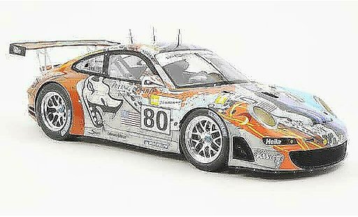 Porsche 911 GT3 RSR 1/18 Spark 2007 No.80 Team Flying Lizard Motorsport 24h Le Mans S.Neiman/J.Van Overbeek/J.Bergmeister Hauben modelauto