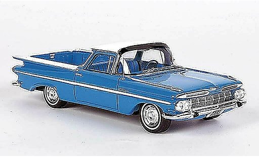 Chevrolet El Camino SS 1/43 Spark blauw/wit 1959 modelauto
