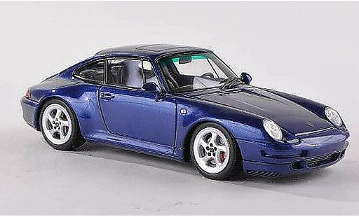 Porsche 911 4S 1/43 Spark Carrera blauw 1995 modelauto