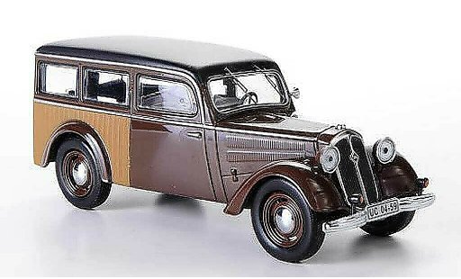 IFA F8 Kombi 1/43 IST Models Stationwagen bruin/bruin 1955 modelauto