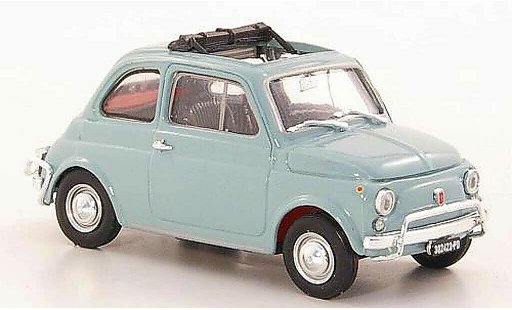 Fiat 500 L 1/43 Brumm grijsblauw 1968 modelauto