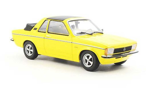 Opel Kadett C Aero 1/43 Minichamps geel Sondermodell MCW 1978 modelauto
