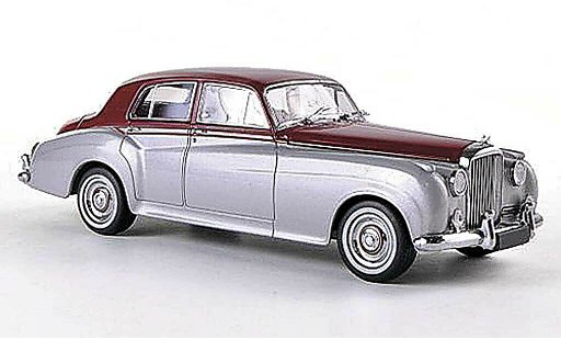 Bentley Continental berline 1/43 Minichamps S2 Standard Saloon grijs/rood RHD Sondermodell MCW 1960 modelauto