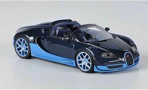 Bugatti Veyron Vitesse 1/43 Look Smart Grand Sport 16.4 Carbonoptik/blauw/blauw 2012 modelauto
