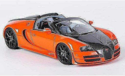 Bugatti Veyron Vitesse 1/43 Look Smart Grand Sport 16.4 oranje/carbon Autosalon Genf 2012 modelauto