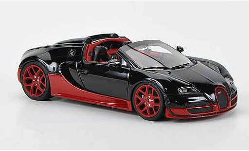 Bugatti Veyron Vitesse 1/43 Look Smart Grand Sport 16.4 zwart/rood Autosalon Genf 2012 modelauto