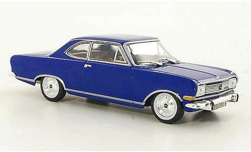 Opel Rekord B 1/43 Hachette Coupe blauw (ohne Magazin) 1965 modelauto