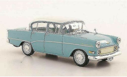 Opel Rekord P1 1/43 WhiteBox blauw/wit modelauto