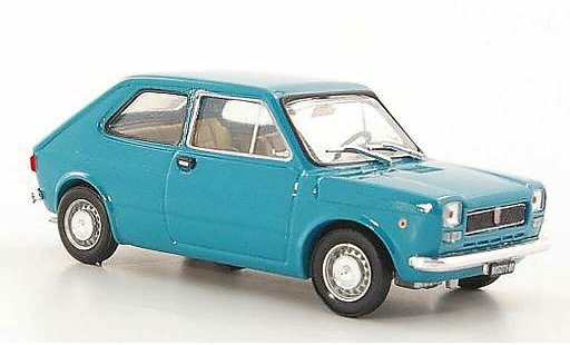 Fiat 127 Berlina 1/43 Brumm blauw groen 1971 modelauto