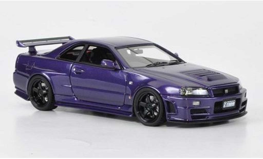 Nissan Skyline R34 1/43 HPI GT-R Nismo Z-Tune lila modelauto