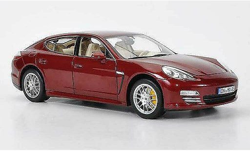 Porsche Panamera 4S 1/18 Norev rood 2009 modelauto