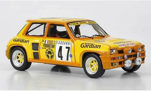 Renault 5 Turbo 1/43 IXO No.47 Gardian Rouby/Giron Rally Monte Carlo 1982 modelauto