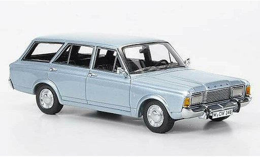 Ford Taunus 17M P7 1/43 Neo (P7b) Tunier blauw beperkt edition modelauto