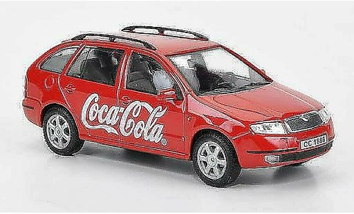 Skoda Fabia Base 1/43 Abrex Coca-Cola rood modelauto