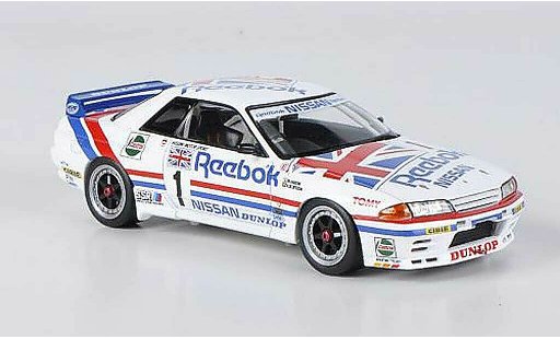 Nissan Skyline R32 1/43 HPI GT-R No.1 Reebok M.Hasemi / A.Olofsson JTC West Japan 1990 modelauto