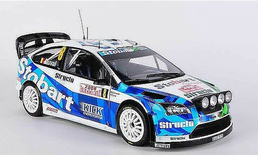 Ford Focus RS WRC 1/18 Sun Star No.8 F.Duval / E.Chevaillier Rally Monte Carlo 2008 modelauto
