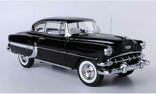 Chevrolet Bel Air Coupe 1/18 Sun Star 1954 Hardtop zwart modelauto