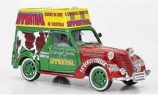 Fiat 1100 Furgone 1/43 Brumm E Dosenfleisch Simmenthal KUH Giro Italia 1951 modelauto